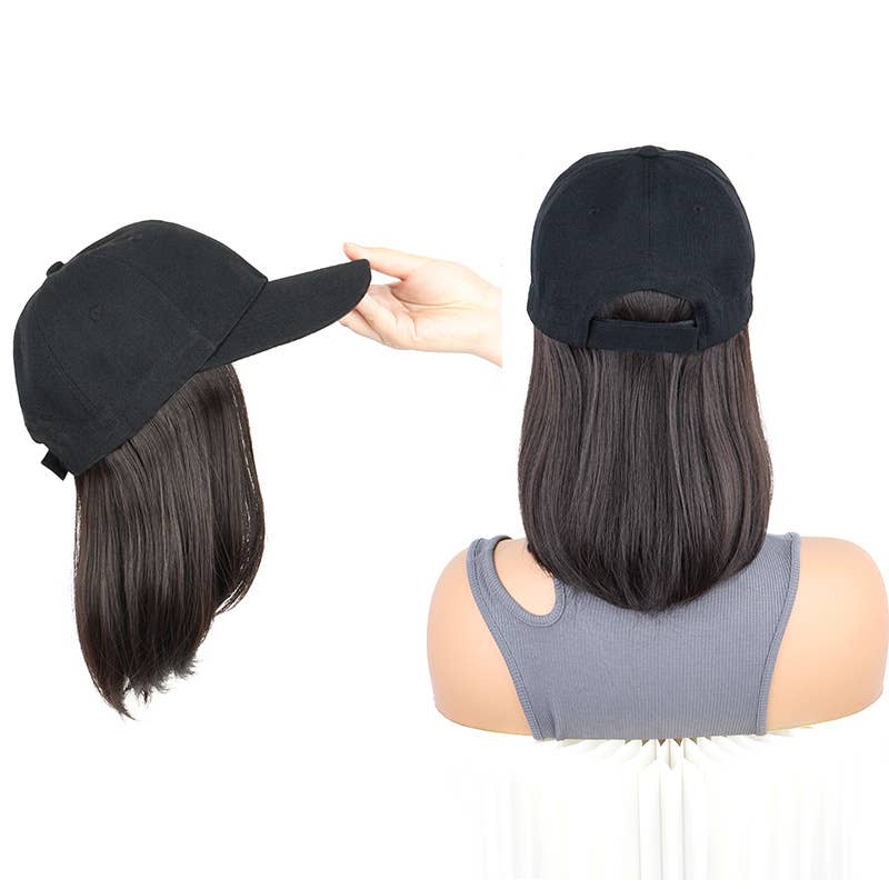 AK Brand - Vente Extensions de cheveux - Casquette de baseball avec extensions de cheveux courts et raides7