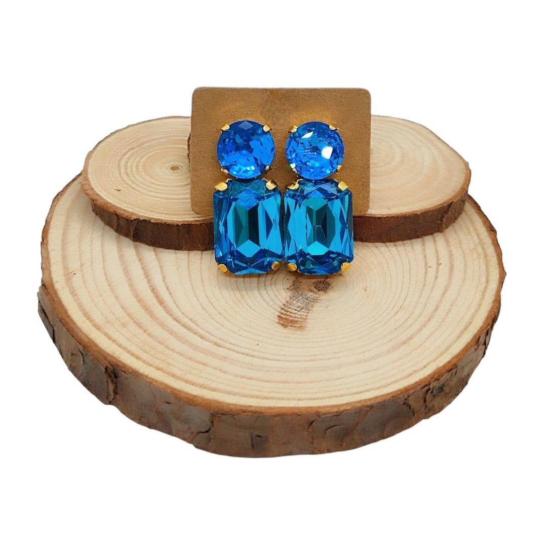 QUÉ MÁS JEWELS – Großhandel Ohrhänger – Combo Mix Ohrringe - Capri Blau/Aqua P0