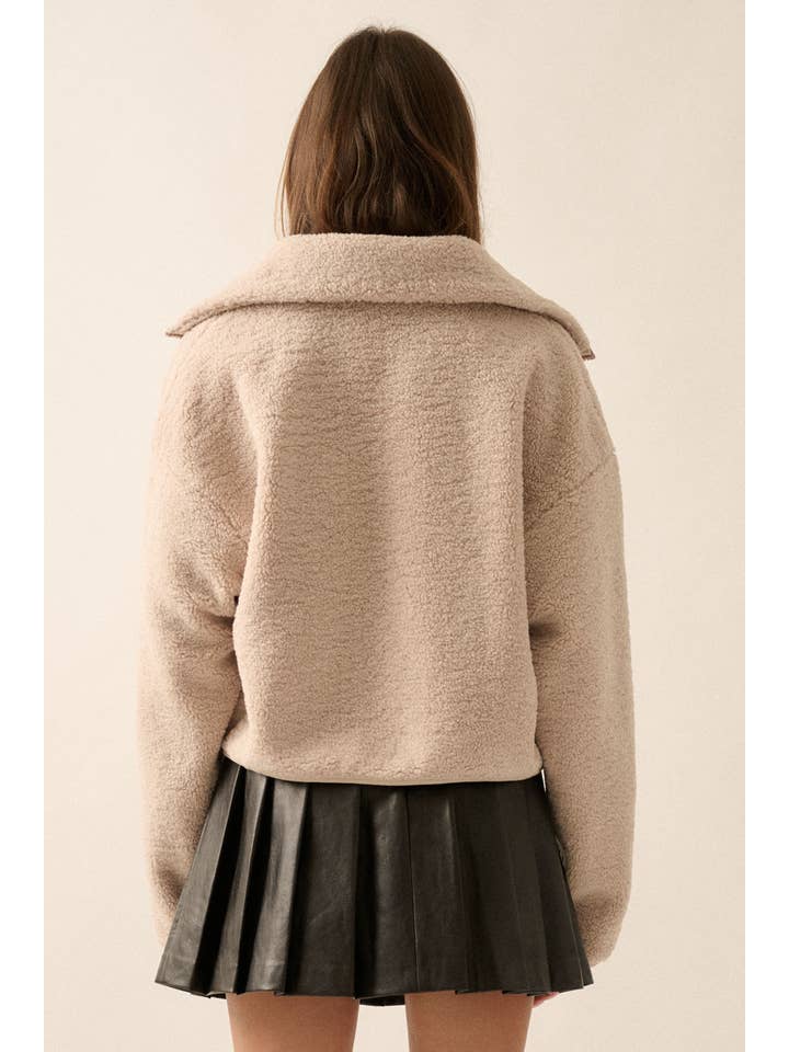 Promesa USA - Wholesale Fleece - Women's - Solid Sherpa Fleece Zip-Up Pocket Jacket13