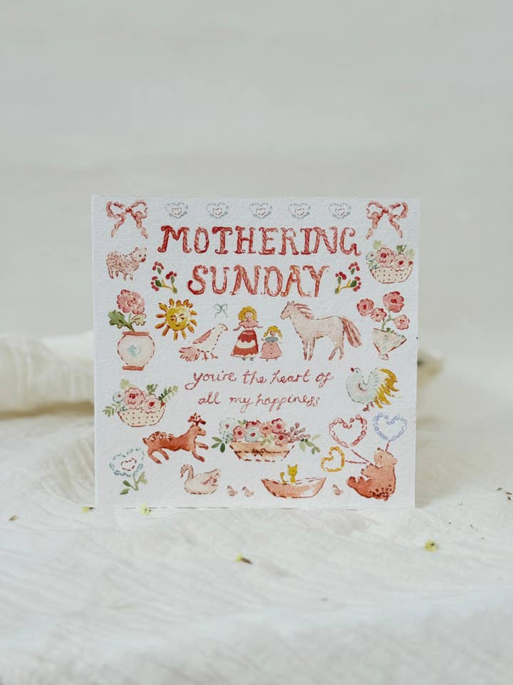 Mothering Sunday - heart of all my happiness card for wholesale by Sophie Amelia Creates