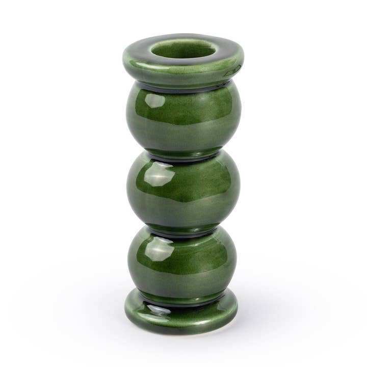 Denise - Wholesale Candle holder - Olaf Candlestick M - Green Forest0