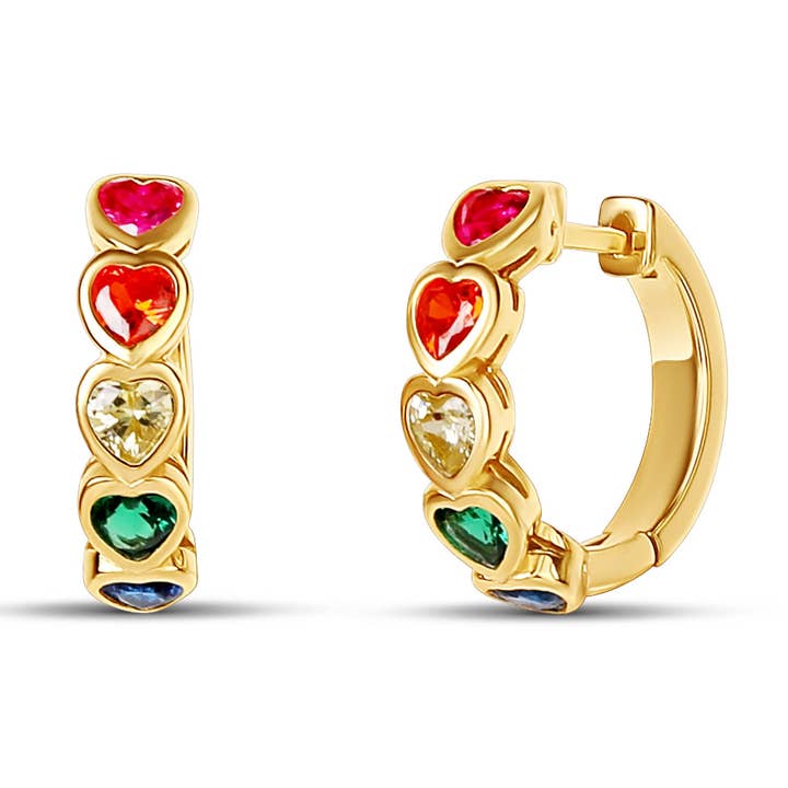 Hartslag Kleur Oorringetje voor wholesale door JTG Jewelry