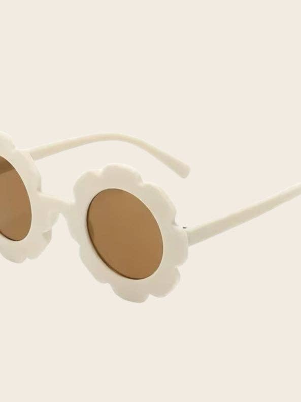 Lunettes de soleil Flower - Blanc pour la vente par Sweet Lemons Atelier