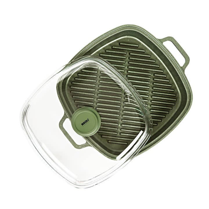 Risoli - Wholesale Cooking Pot - VAPORGRILL 26X26 WITH GLASS LID DR.GREEN®EXTRA INDUCTION1