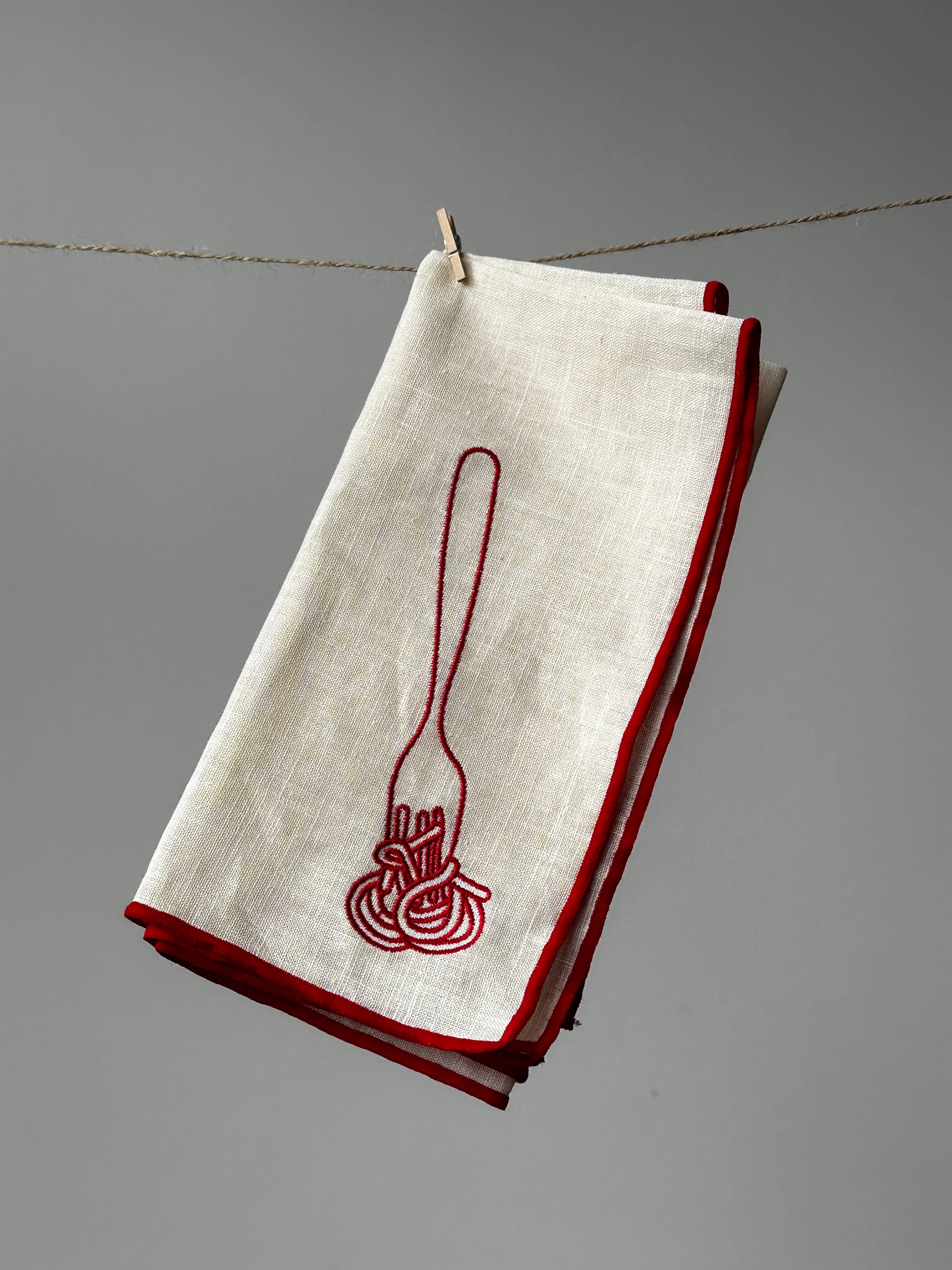 MÆGEN - Wholesale Tablecloth - Linen Blend Napkins - Spaghetti (Set of 2)3