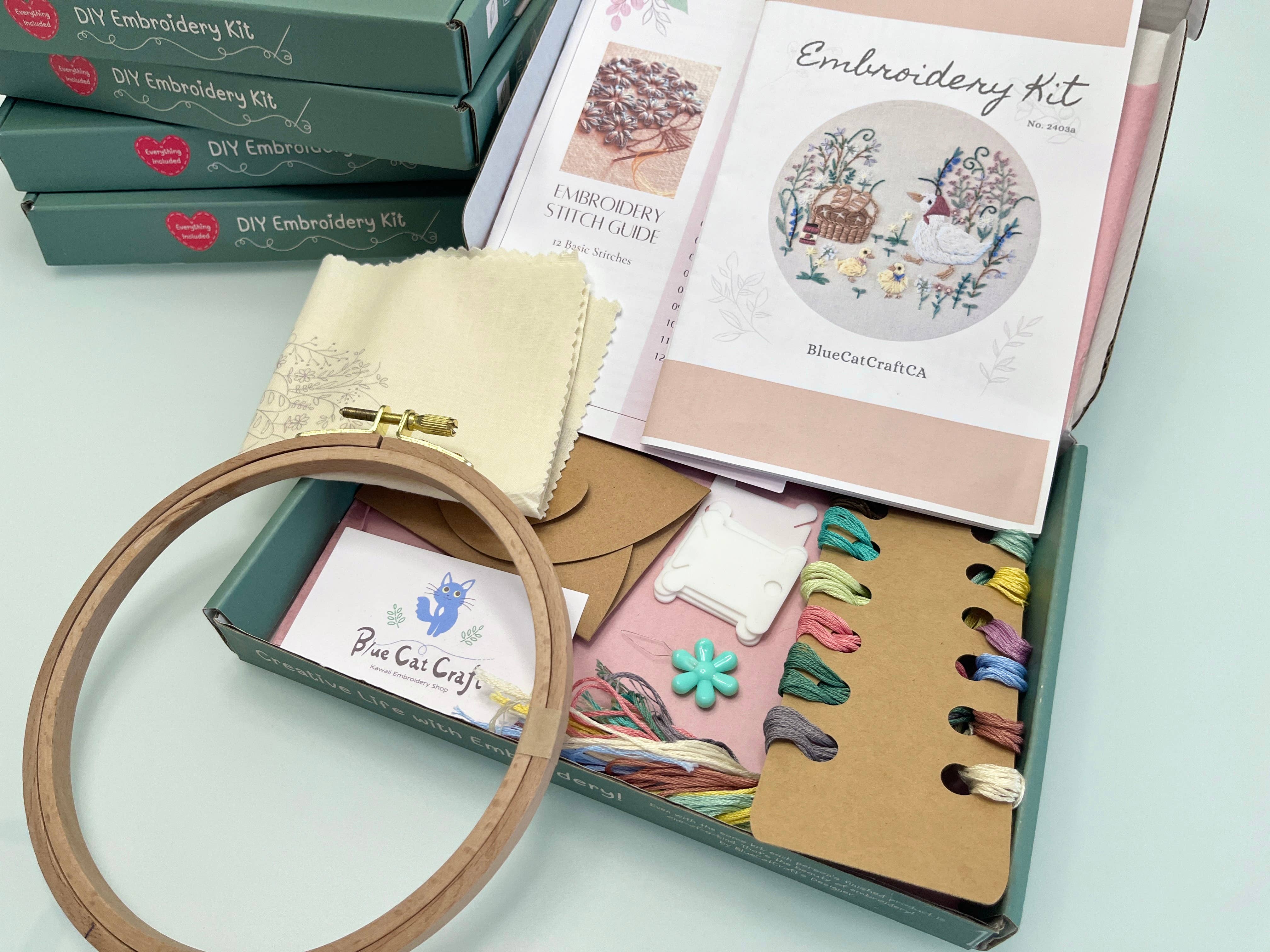 BlueCatCraftCA - Wholesale DIY craft kit - DIY Embroidery Kit Tea Lover from Coffee & Tea Collection7