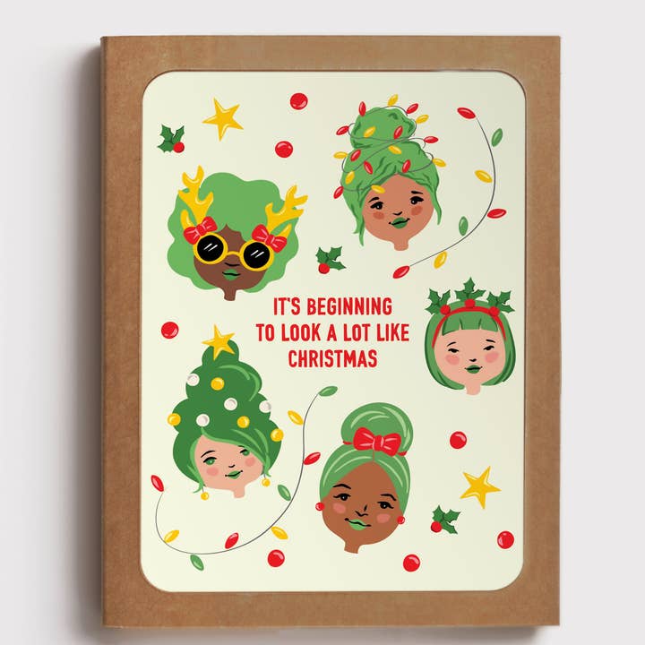 Inizia a sembrare Natale | Cofanetto con 8 biglietti di auguri per la vendita all'ingrosso da parte di Lucy Loves Paper