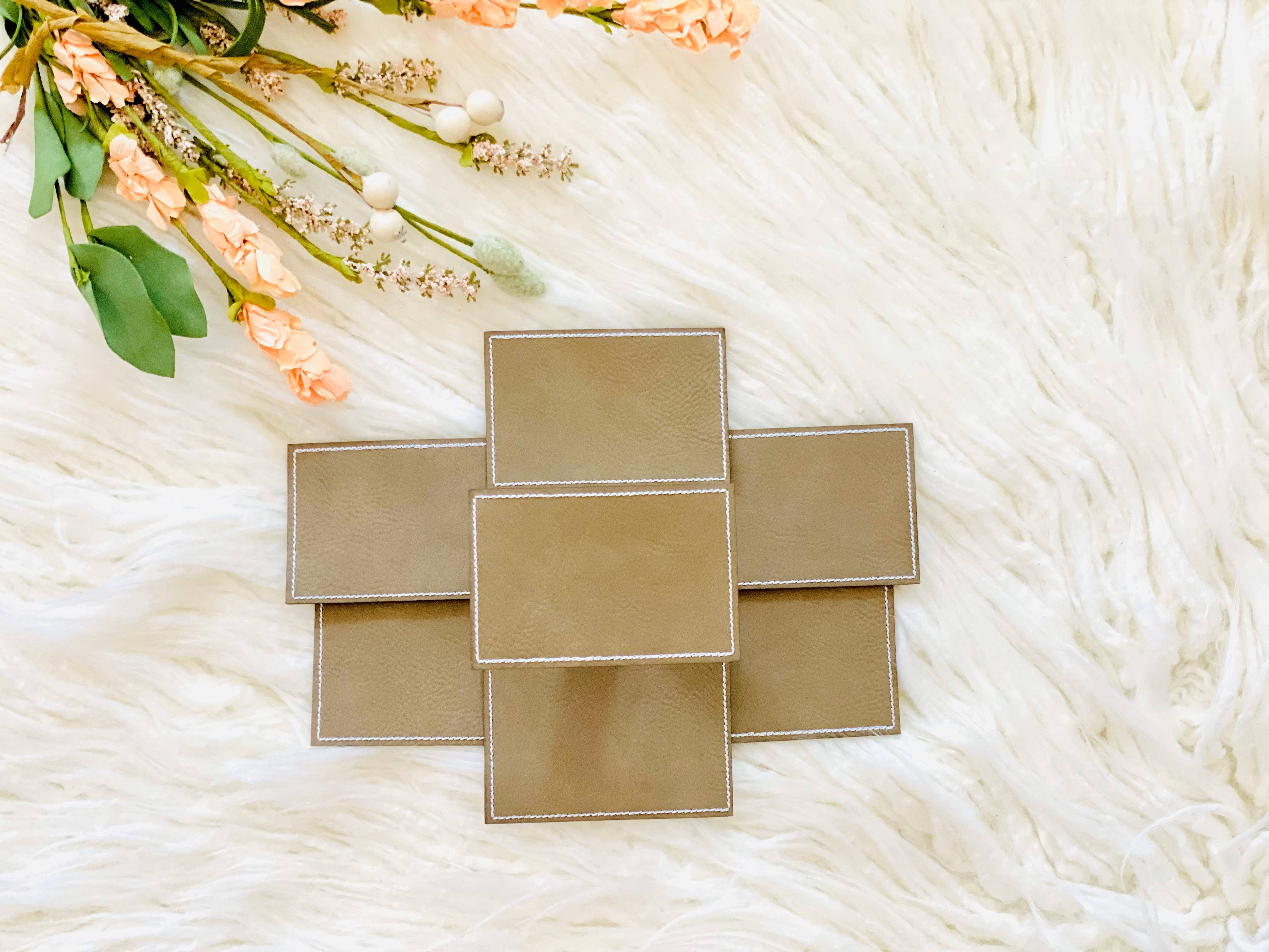 R & R Stitched - Wholesale Patch - Blank rectangle leather embroidered hat patch5