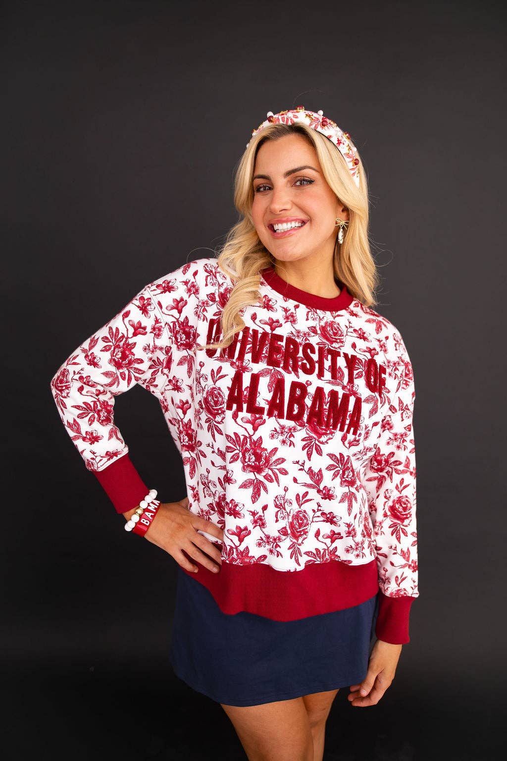 Brianna Cannon - Wholesale Graphic Sweatshirt - Women's - Alabama Floral Toile Sweatshirt1