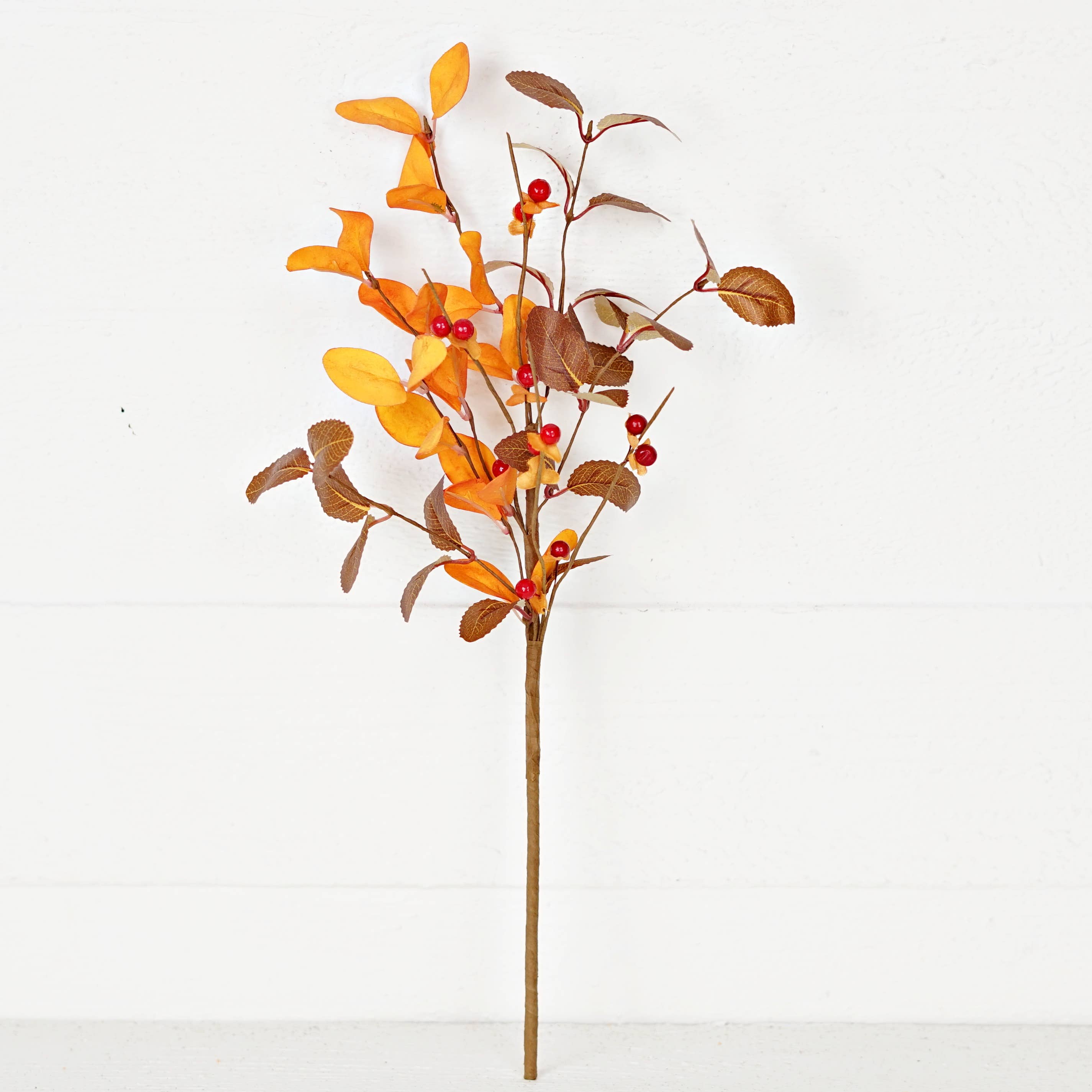 Impressive Enterprises, Inc. - Wholesale Artificial Flowers - 530235- 18in Spray-Fall Mix Leave with Bittersweets-0