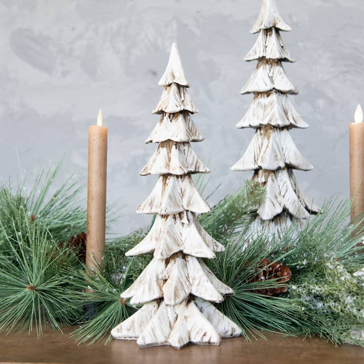 Ragon House - Wholesale Decorative Tabletop Object - 12" WEATHERED WHITE RESIN TREE