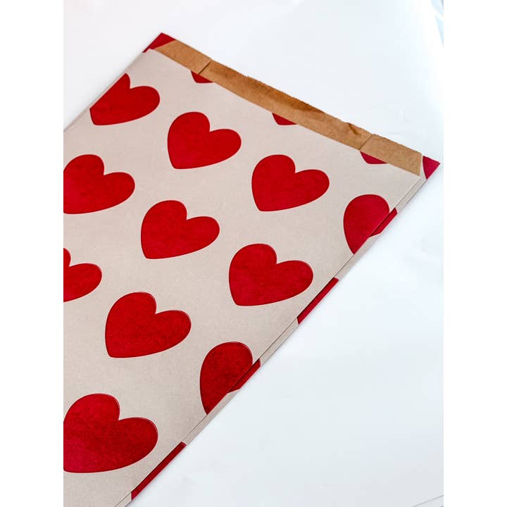 Envelopes Planos 24 + 6 x 42 cm 100 GRANDE KRAFT AMOR VERMELHO por atacado de CHIC&PAPER