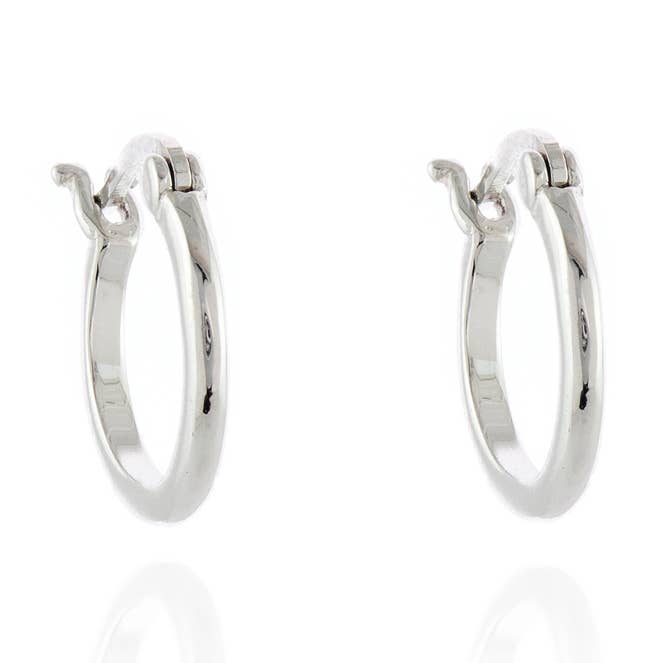 Boucles d'oreilles Cachet Keely Plaqué platine 18 mm pour la vente par Cachet London