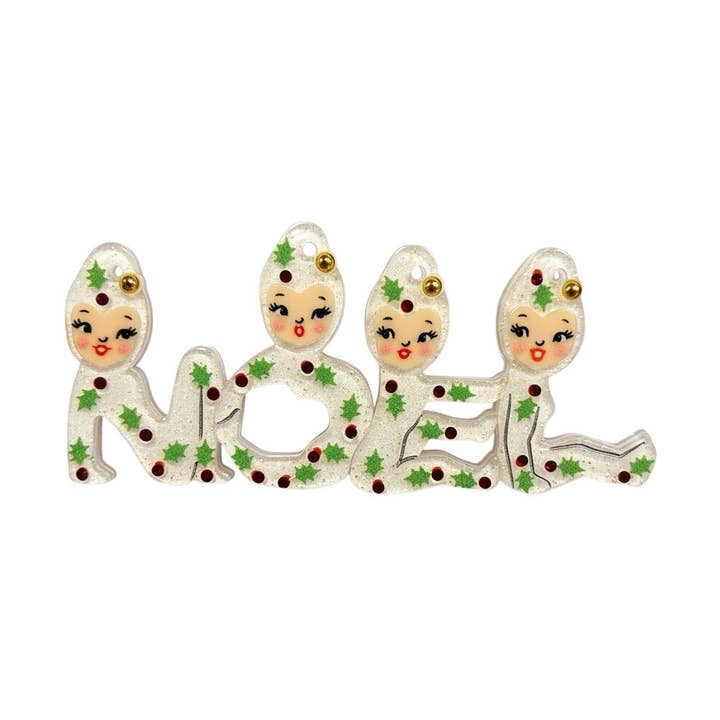 Playful Pixies NOEL Brooch by 50's Vintage Dame x Lipstick & Chrome for wholesale by Lipstick & Chrome