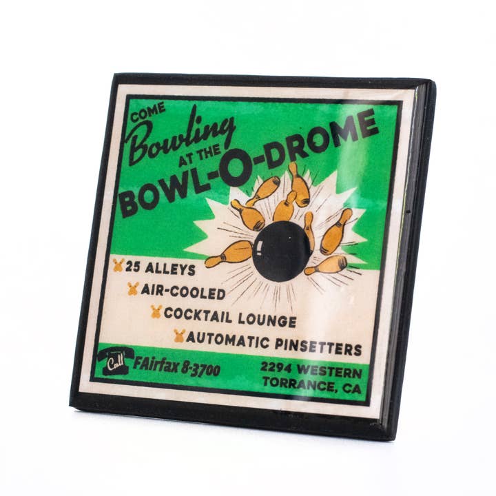 Cheltenham Road - Wholesale Coasters - Lets Bowl! Vintage Bowling Coaster Set4
