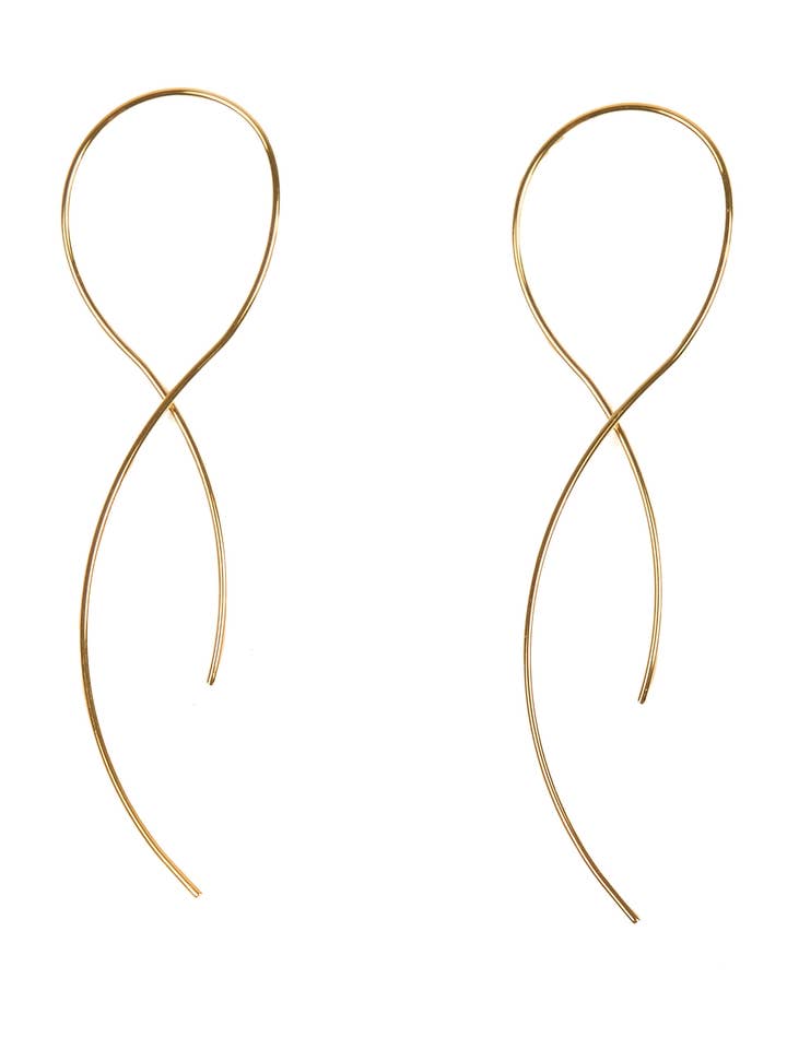 Livia Oorbellen van Roestvrij Stalen Draad voor wholesale door Cassette Barcelona