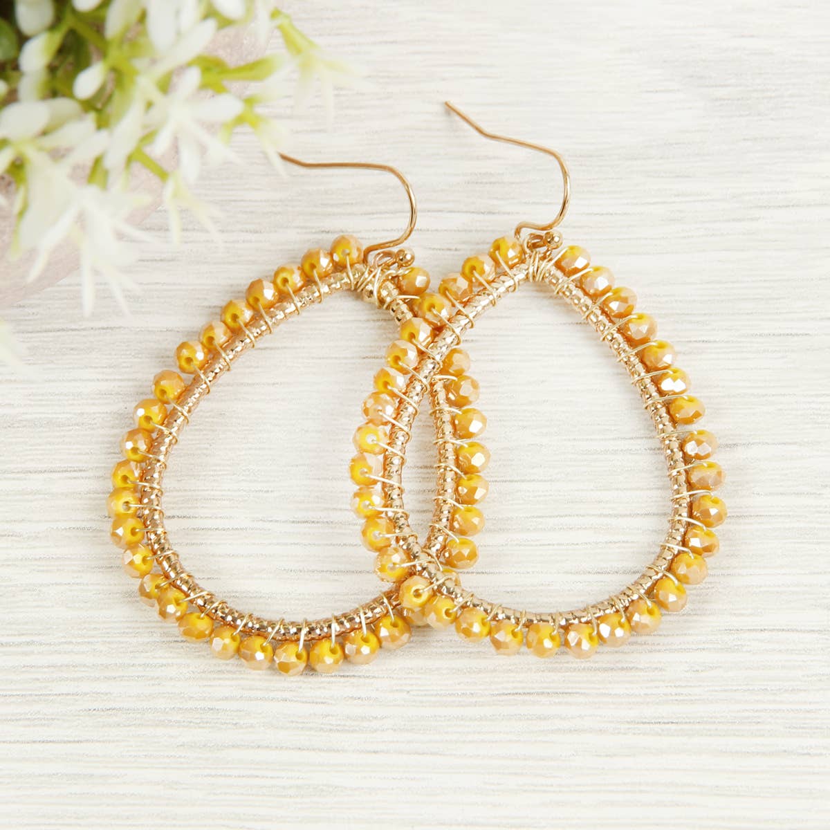 MYS Wholesale Inc - Wholesale Dangle Earrings - Wire Teardrop Glass Beads Hook Earrings21