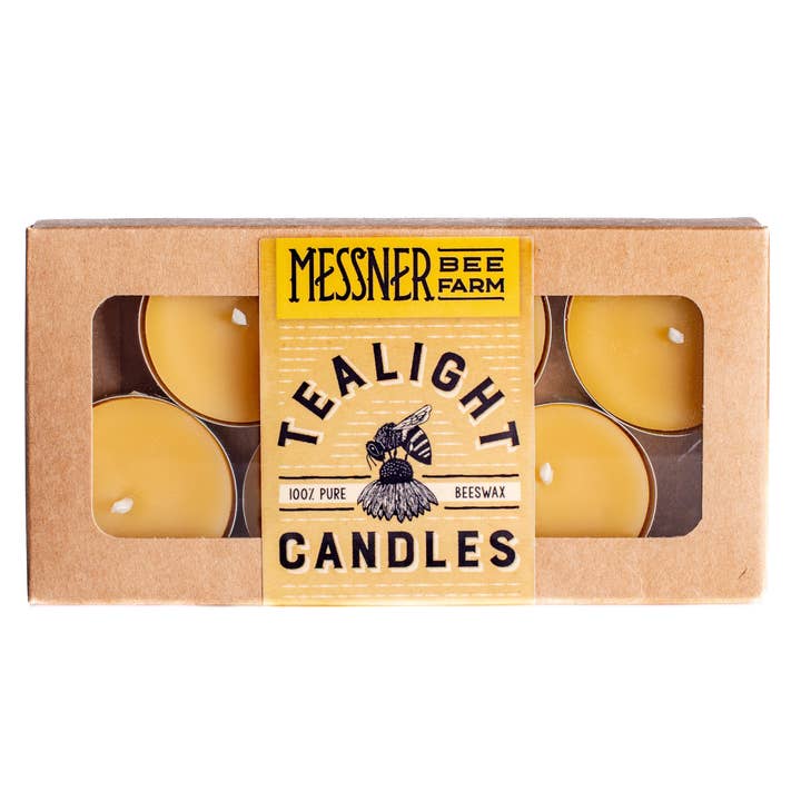 100% Beeswax Tealights - Set of 6 for wholesale by Messner Bee Farm