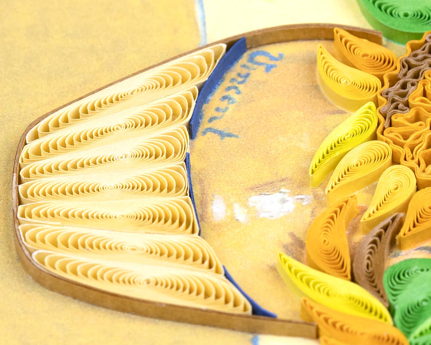 Quilling Card - Wholesale Everyday Greeting Card - Artist Series - Quilled Sunflowers, Van Gogh Greeting Card2