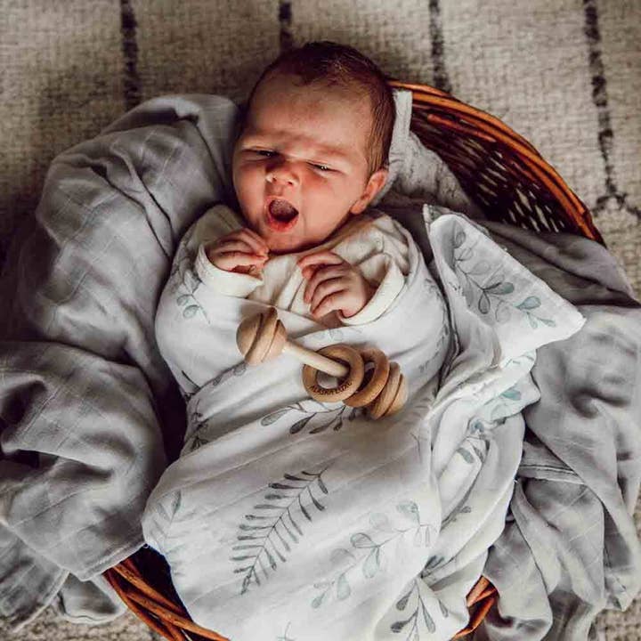 Wild Fern Organic Muslin Wrap for wholesale by Snuggle Hunny
