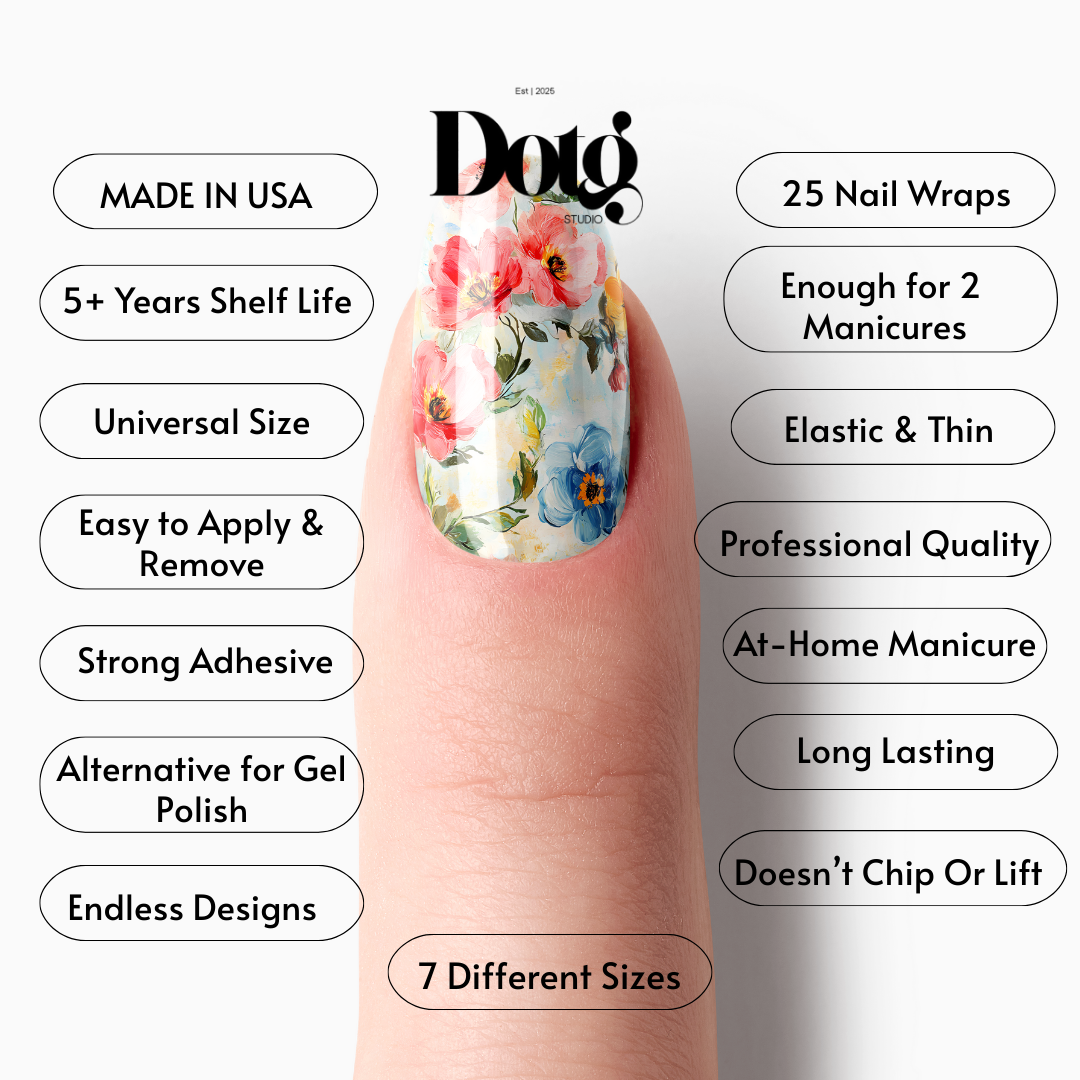 Design on The Go Studio – wholesale Nail art/decal – Blooming Garden Nail Wraps DIY Manicure & Pedicure Stickers4