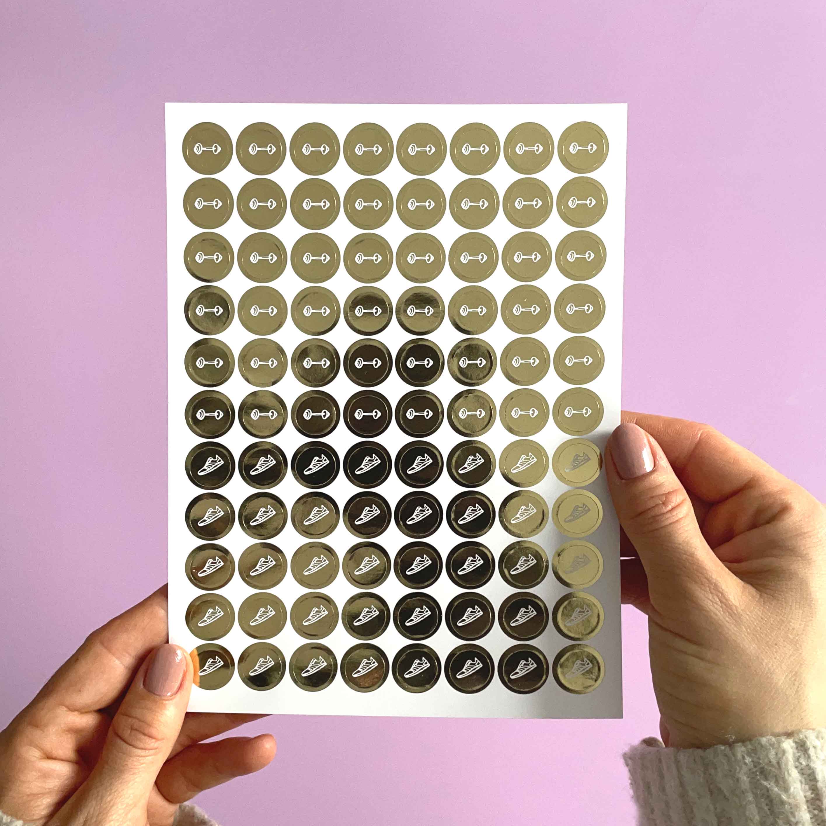 Blush And Gold – Großhandel Aufkleber – Fitness-Aufkleberpaket (3 Blatt)3