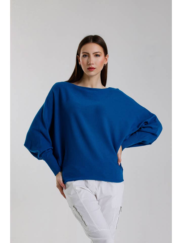 TINA Stephens Italy/Tees By Tina – Großhandel Strickpullover – Damen – Mylah Seriously Weicher Fledermaus-Pullover (BLS413)8