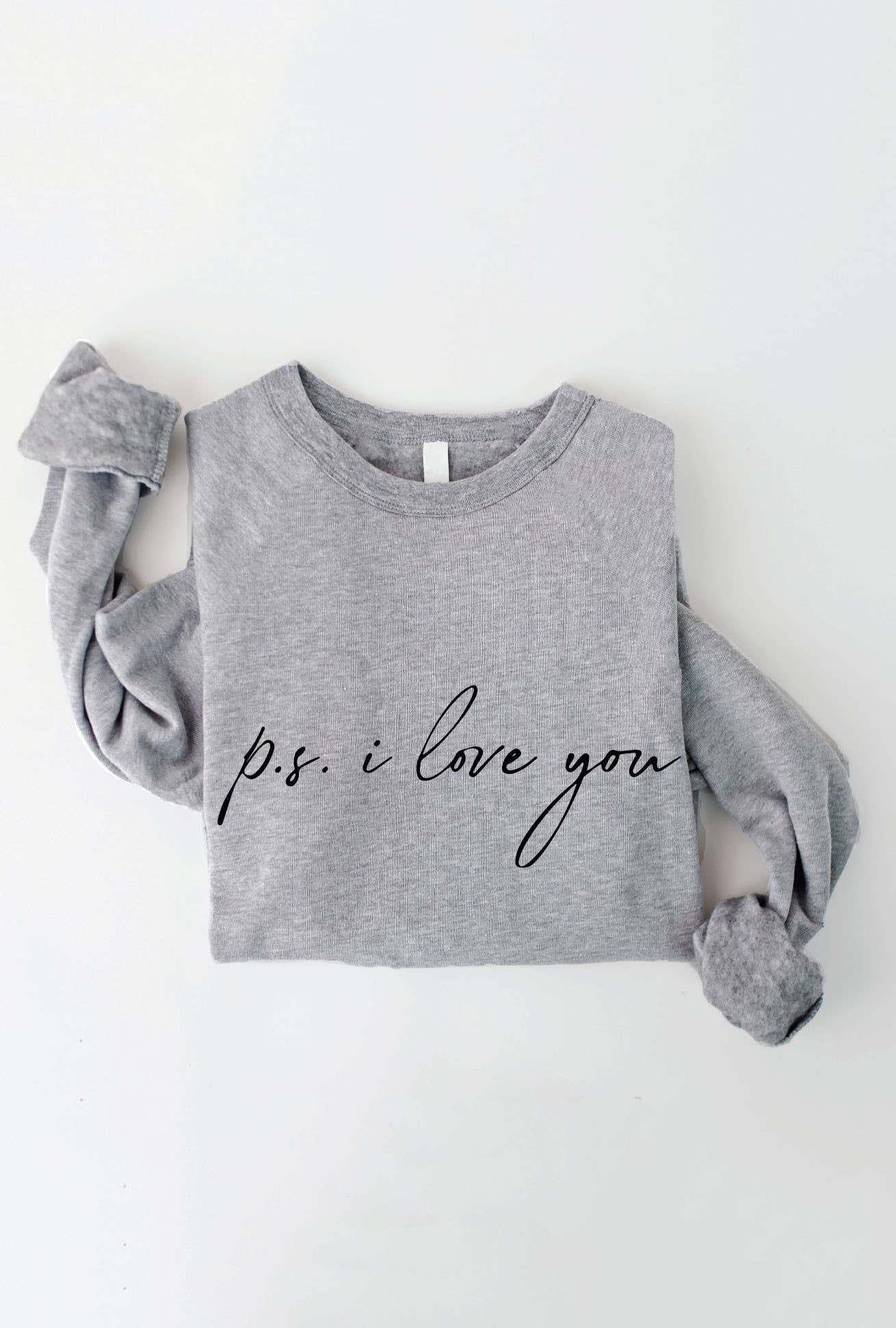 OAT COLLECTIVE – Engroshandel Grafisk Sweatshirt - Dame – PS Jeg elsker dig Grafisk sweatshirt7