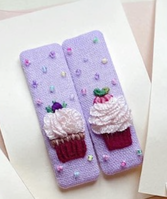 Quince Fables – Großhandel Haarspange – Damen – Florale bestickte Haarspange, Gemma Kollektion 🪡1