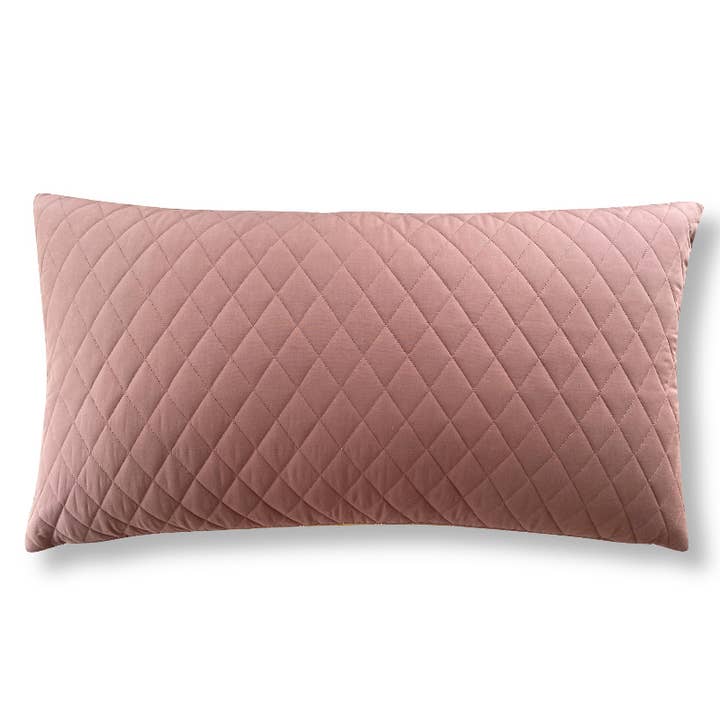 Quiltet mega pude solid brun Joelle 50x90 cm for engroshandel hos Mitomito