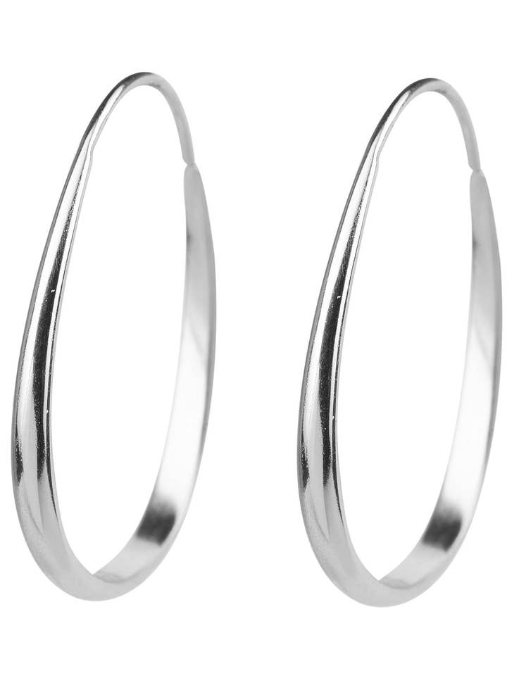 Boucles d'oreilles - Hoop drop - Argent pour la vente par XZOTA