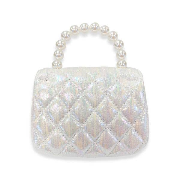 Doe a Dear - Wholesale Purse/Bag Accessory - Kids - B1378 Embellished Bow Shiny Quilted Purse (2 Colors)5