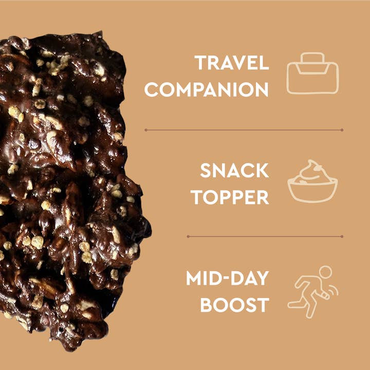 SEEDLY Foods - Vente Barre chocolatée - SEEDLY, quinoa croquant à la vanille, écorce de chocolat noir, 3,6 oz.3