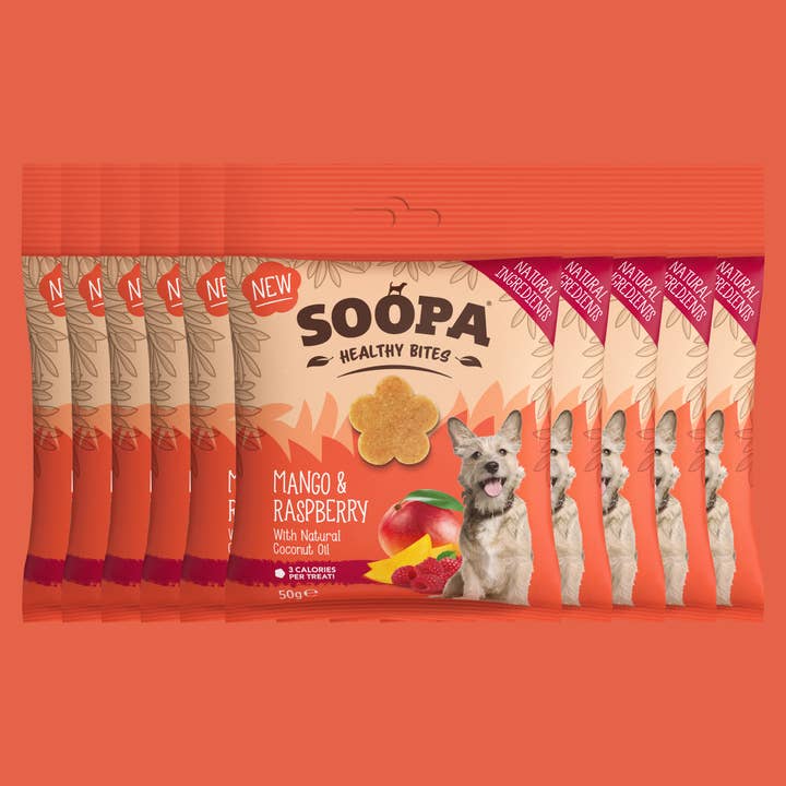Soopa UK - Wholesale Pet Treats - Dog - Mango & Raspberry Dog Treats