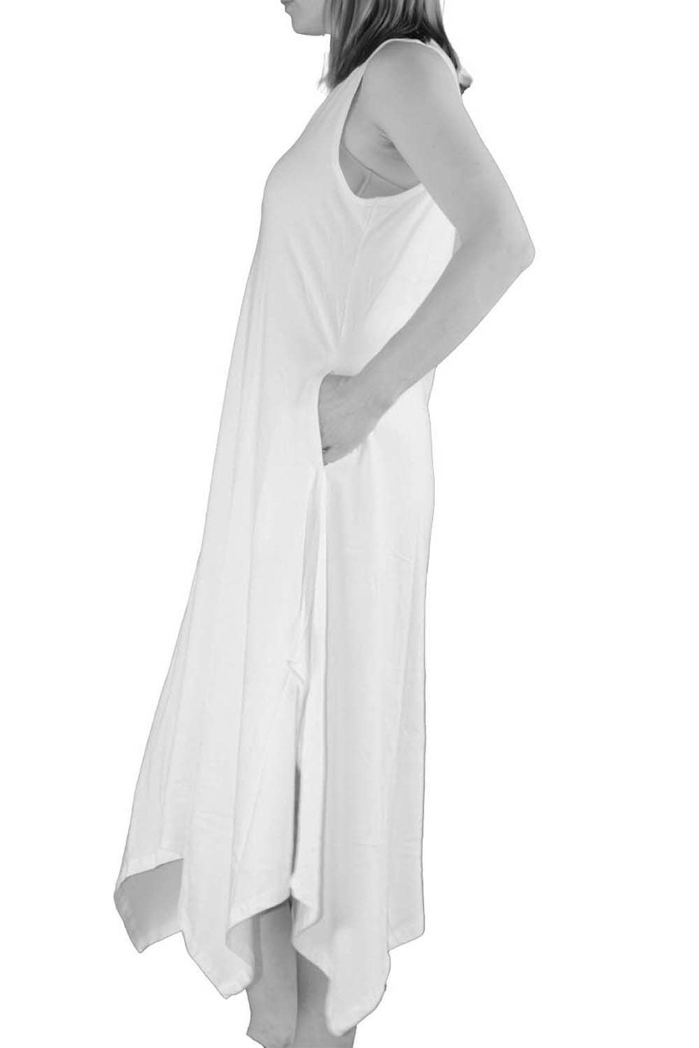 Sunshine Joy - Wholesale Dress - Women's - Blank White Tank Dress for Tie-dyeing Stretchy Cotton/Lycra1