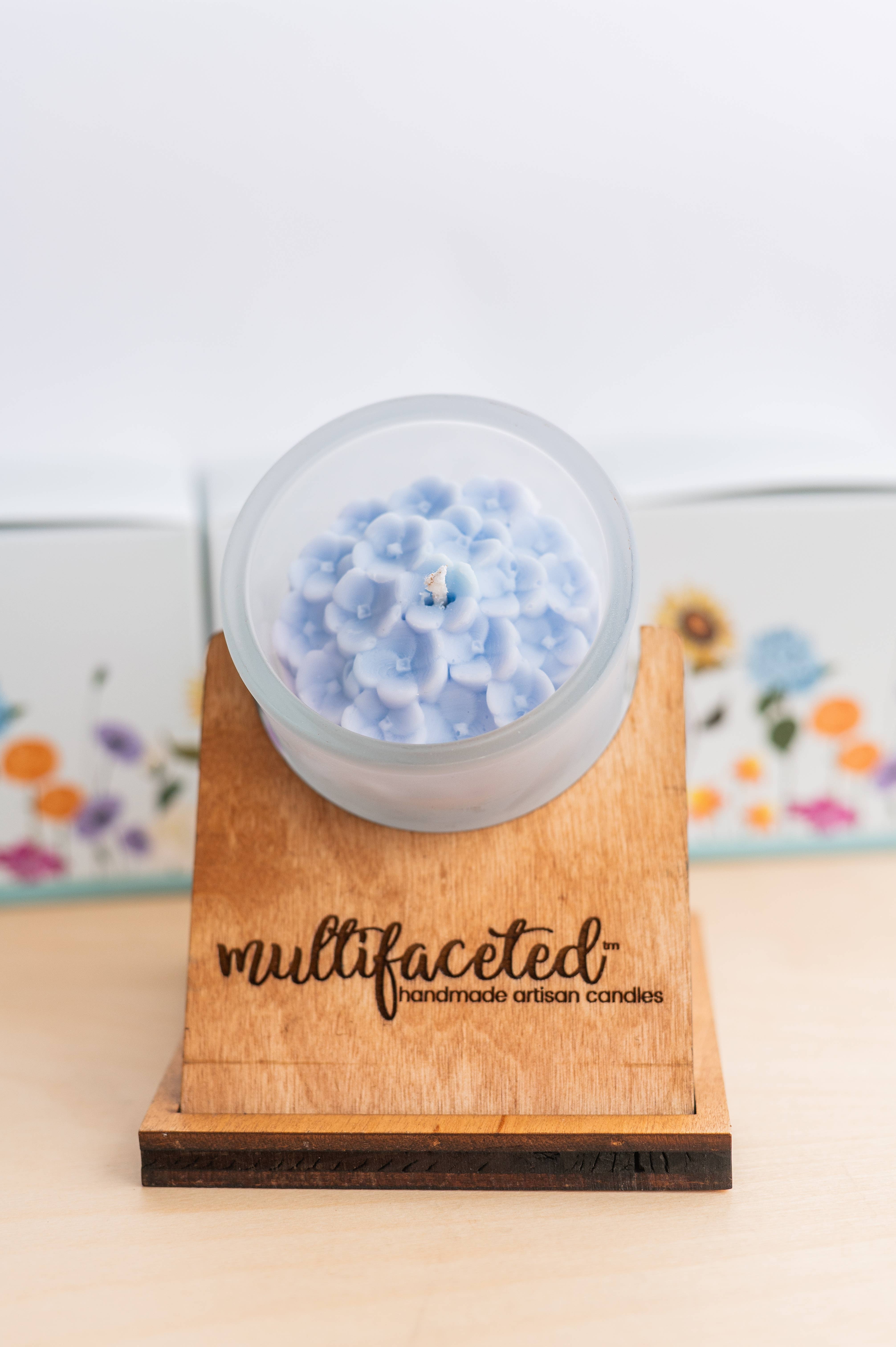 Multifaceted™ Artisan Candles - Wholesale Jar/Filled Candle - Hydrangea Flower Candle, Eco-Friendly Candle- multiple sizes4