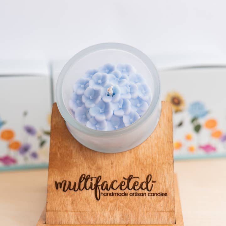 Multifaceted™ Artisan Candles - Wholesale Jar/Filled Candle - Hydrangea Flower Candle, Eco-Friendly Candle- multiple sizes4