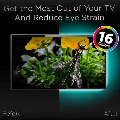 Promounts - Venta al por mayor Bombilla/disco de luz - Kit de luz LED para TV con 4 tiras y 16 colores con control remoto (OTB04) de ONE Products4