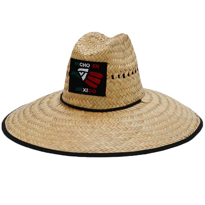 Cap Zone - Wholesale Straw Hat - Women's - Hecho En Mexico Natural Straw Wide Dome Brim Lifeguard Hat