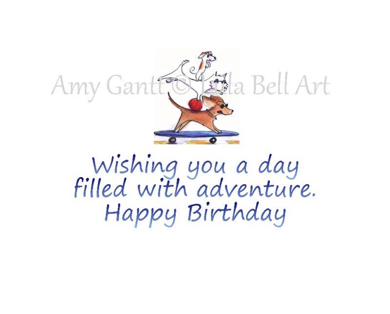 Lula Bell Cards and Gifts - Vente Cartes d'anniversaire - Carte de vœux Anniversaire - Chiens on the Go1