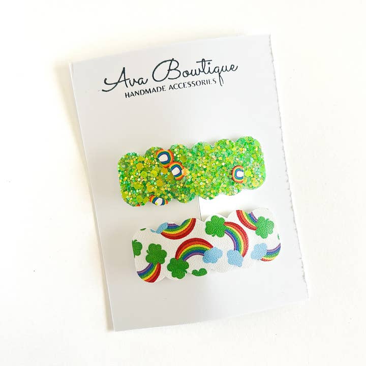 St. Patrick's Day Schnappclip — Haare zum St. Patrick's Day für Mädchen für den Großhandel von Ava Bowtique