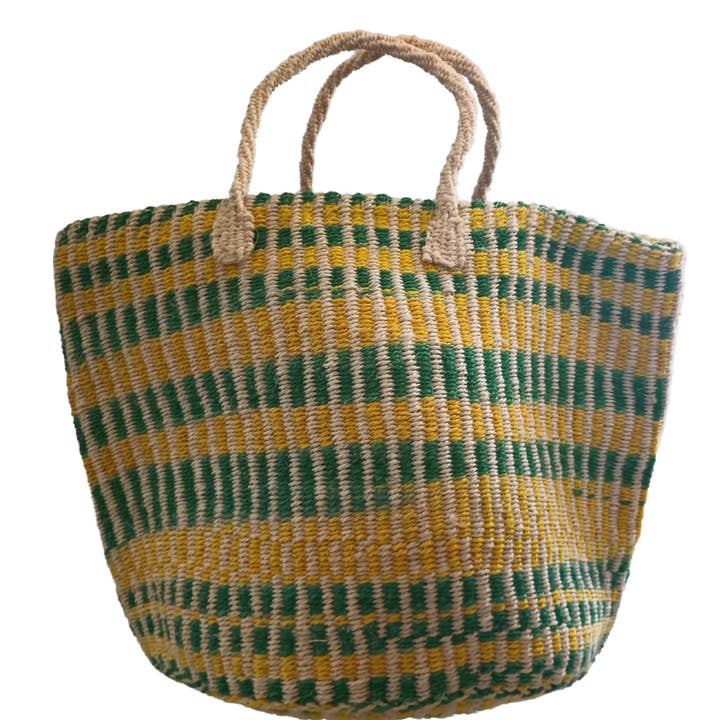 Citrus Large Handmade Sisal Vegan Basket Tote for wholesale by SAWA SAWA