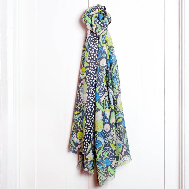 Mariposa Rainforest Wool Scarf for wholesale by COLLIER CAMPBELL
