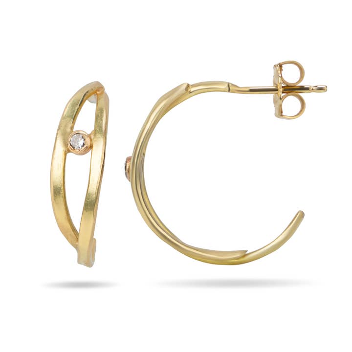 Vine Hoop Earrings for wholesale by Uncommon Threads Studio