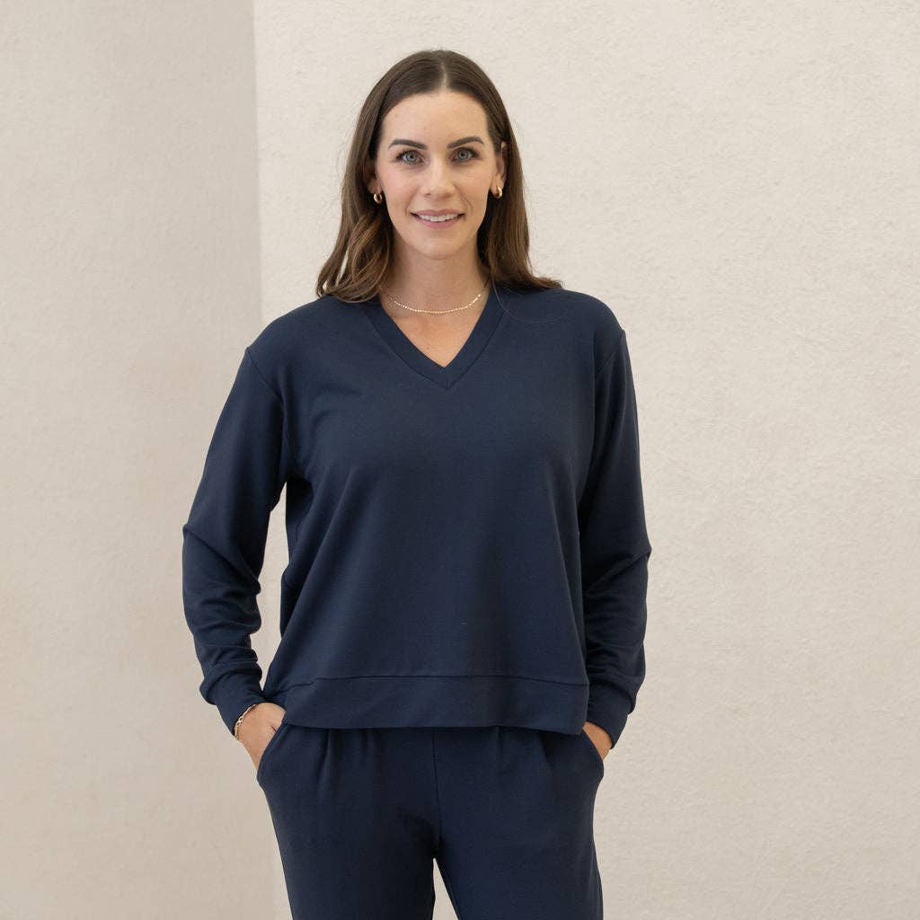 Encircled - Wholesale Sweatshirt - Women's - The Bamboo Merino Dressy V-Neck Sweatshirt20