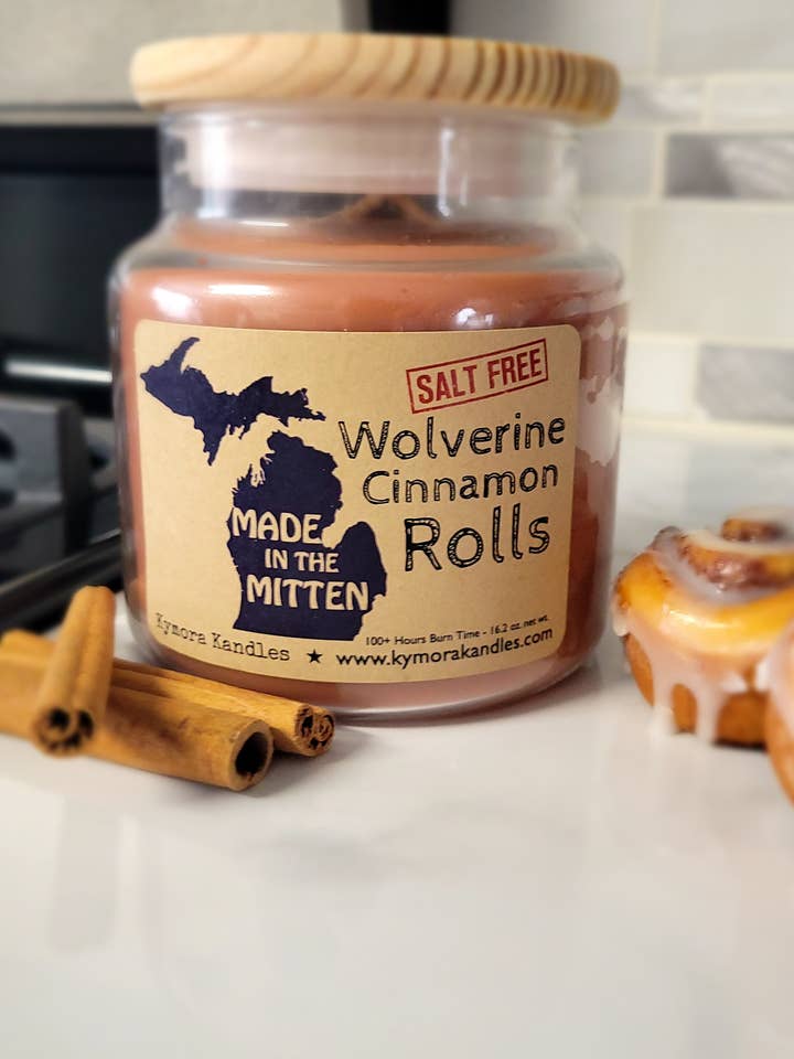 Large Kylie Jar Candle - Wolverine Cinnamon Rolls for wholesale by Kymora Kandles