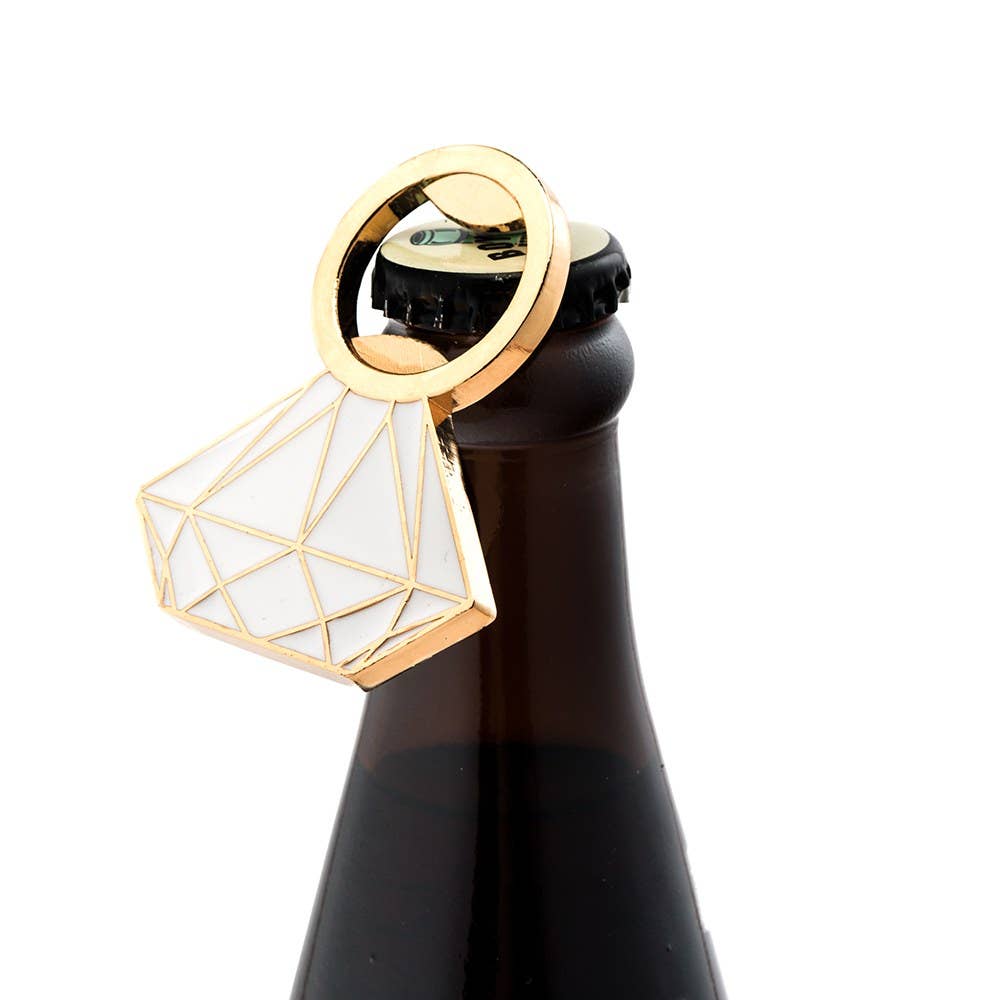 Weddingstar Inc. - Wholesale Bottle/Wine Opener - Flat Metal Diamond Ring Bottle Opener - Gold1