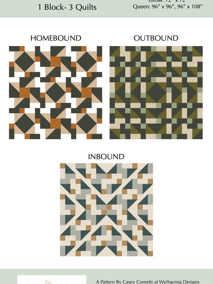 Miss Direction Quilt - Paper Pattern for wholesale by Wellspring Designs