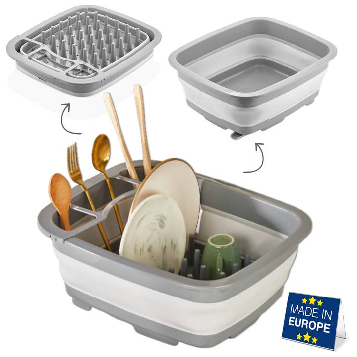 Collapsible Dish Rack 9L Foldable Drainer with Drain Space Saving Organizer for wholesale by Hakan