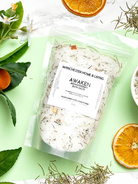 Awaken Citrus & Herb Bath Salts for wholesale by Manchester Home & Living
